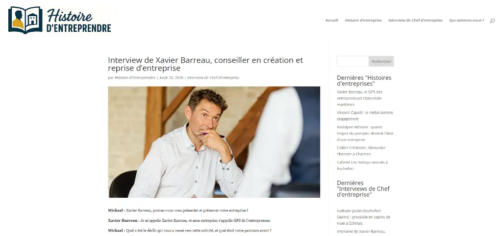 Interview GPS Entrepreneur Histoire d entreprendre.webp